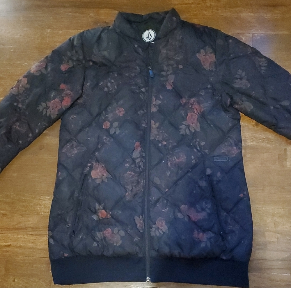 Volcom Black Floral Ski Jacket